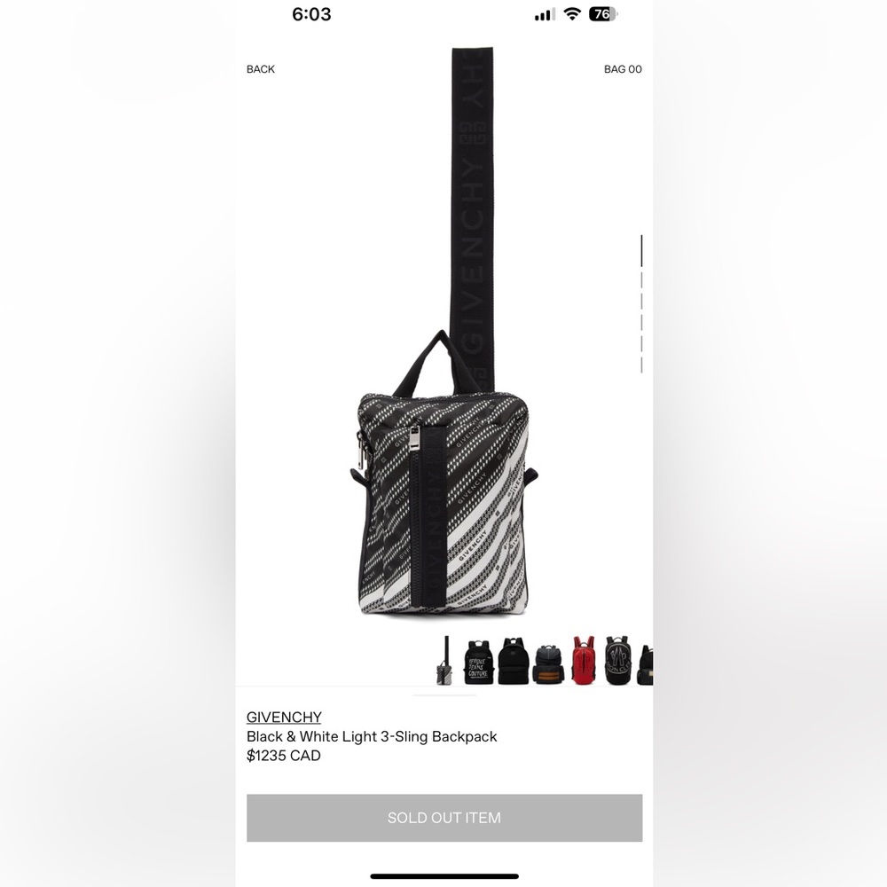 GIVENCHY LIGHT 3-SLING BAG